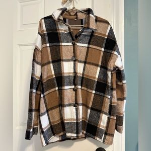 Beautifully soft Brown and Black Shacket by Bohme